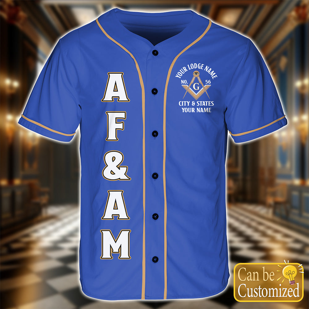 Custom Ancient Free & Accepted Masons Baseball Jersey