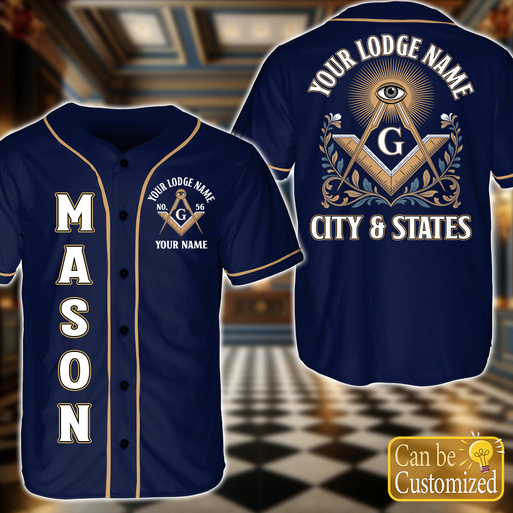 Custom Lodge Name Baseball Jersey