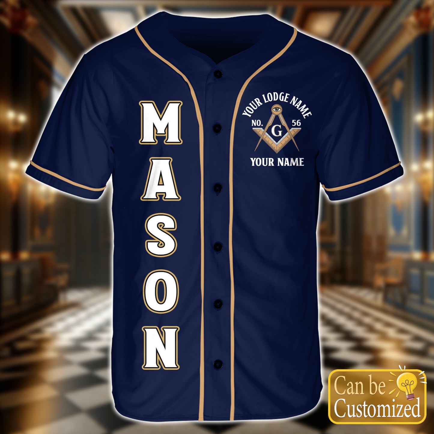 Custom Lodge Name Baseball Jersey
