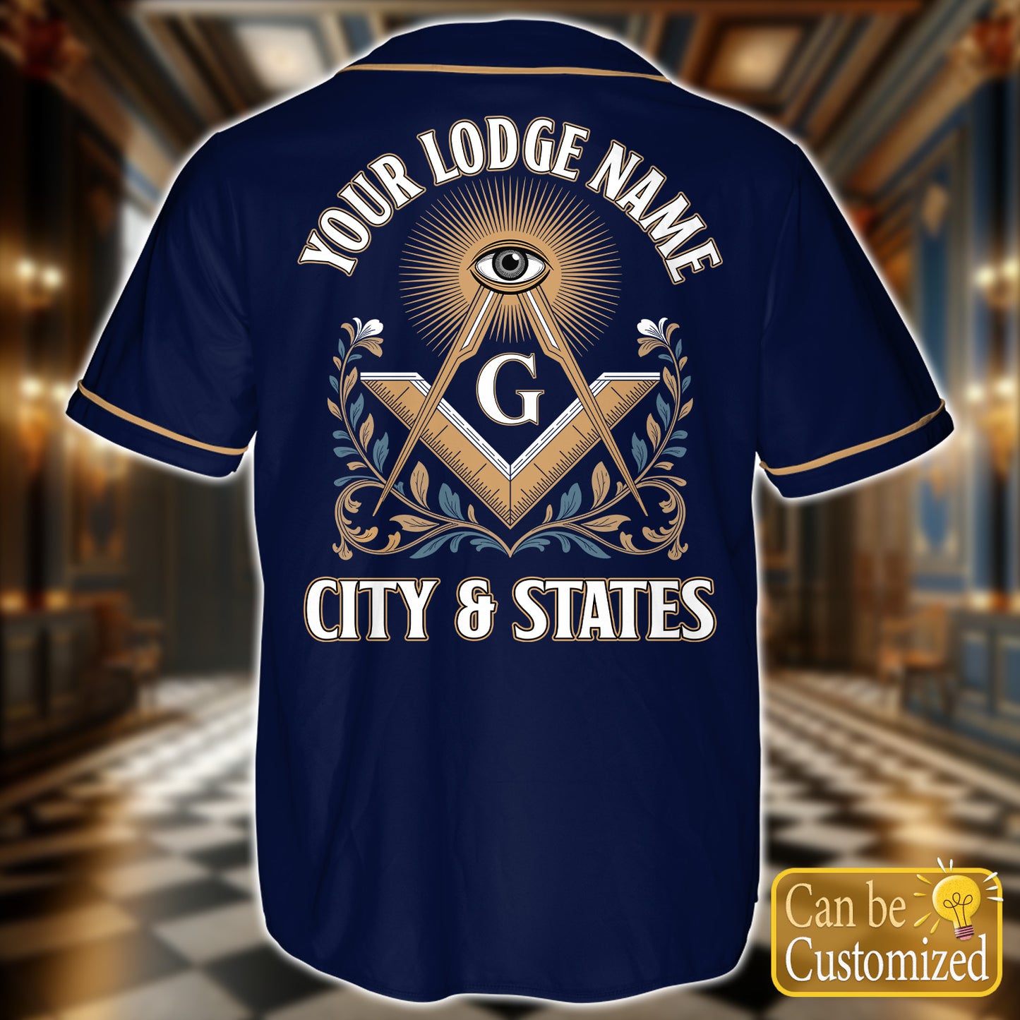 Custom Lodge Name Baseball Jersey