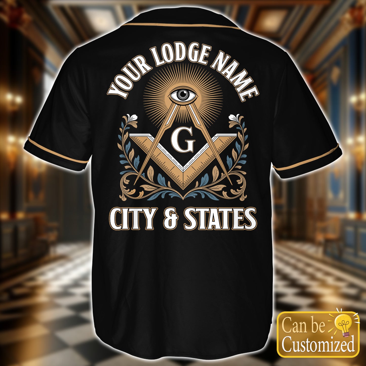 Custom Lodge Name Baseball Jersey