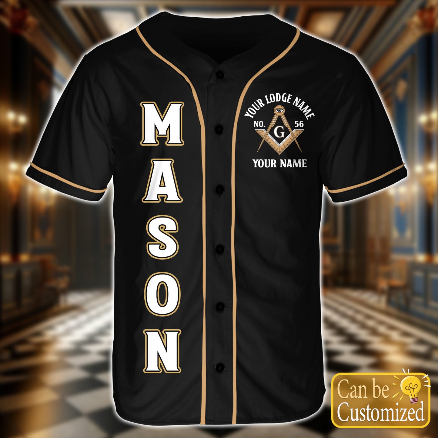 Custom Lodge Name Baseball Jersey
