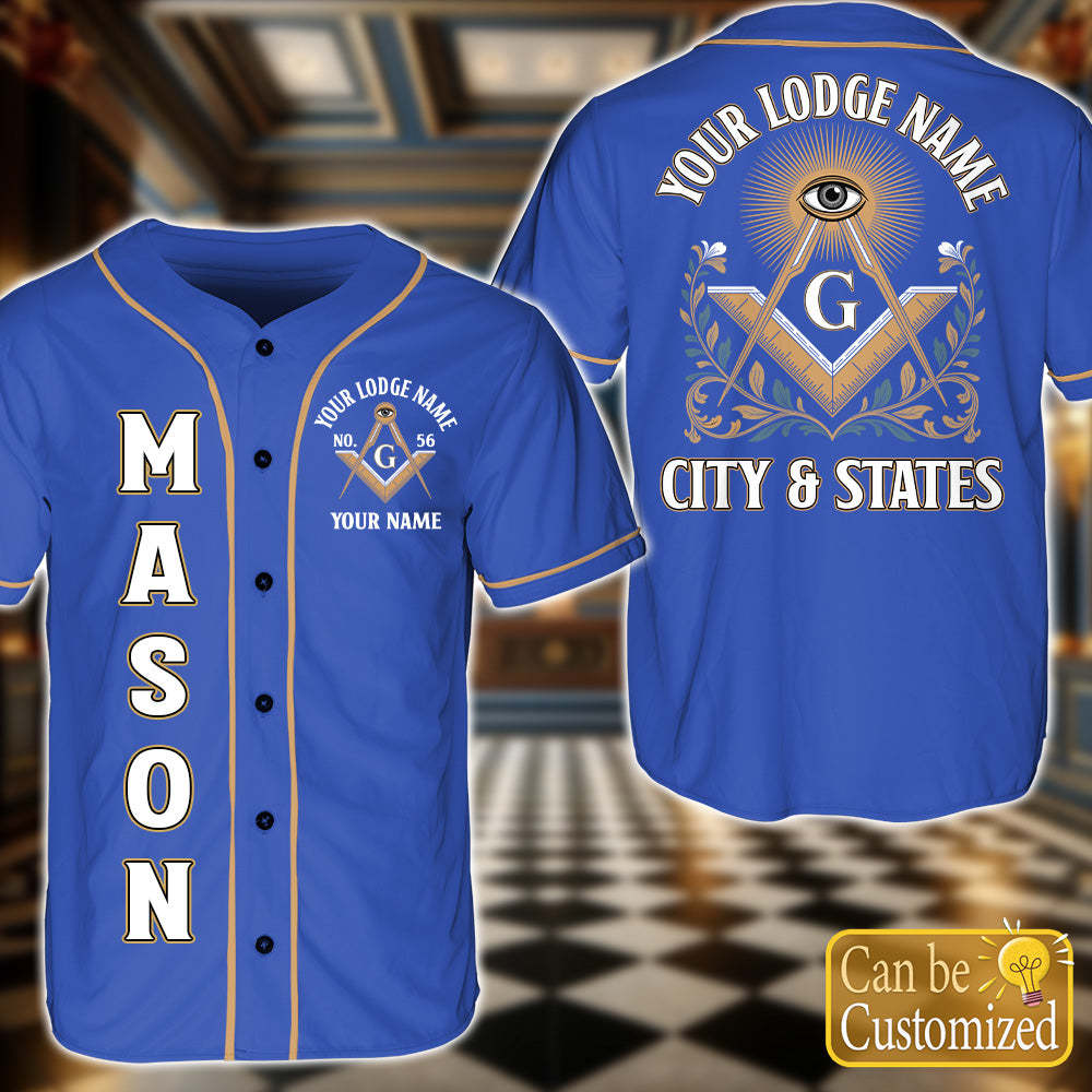Custom Lodge Name Baseball Jersey