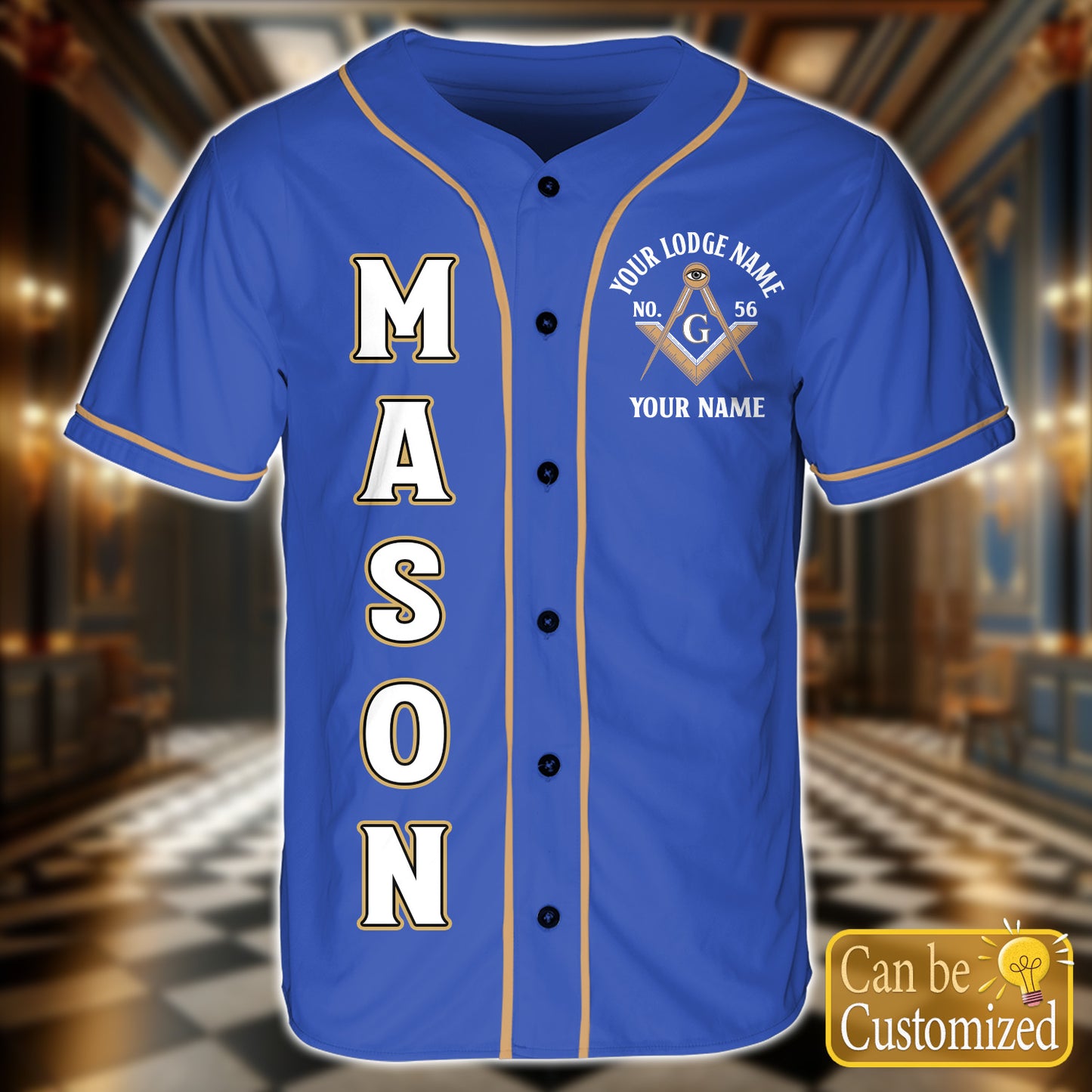 Custom Lodge Name Baseball Jersey