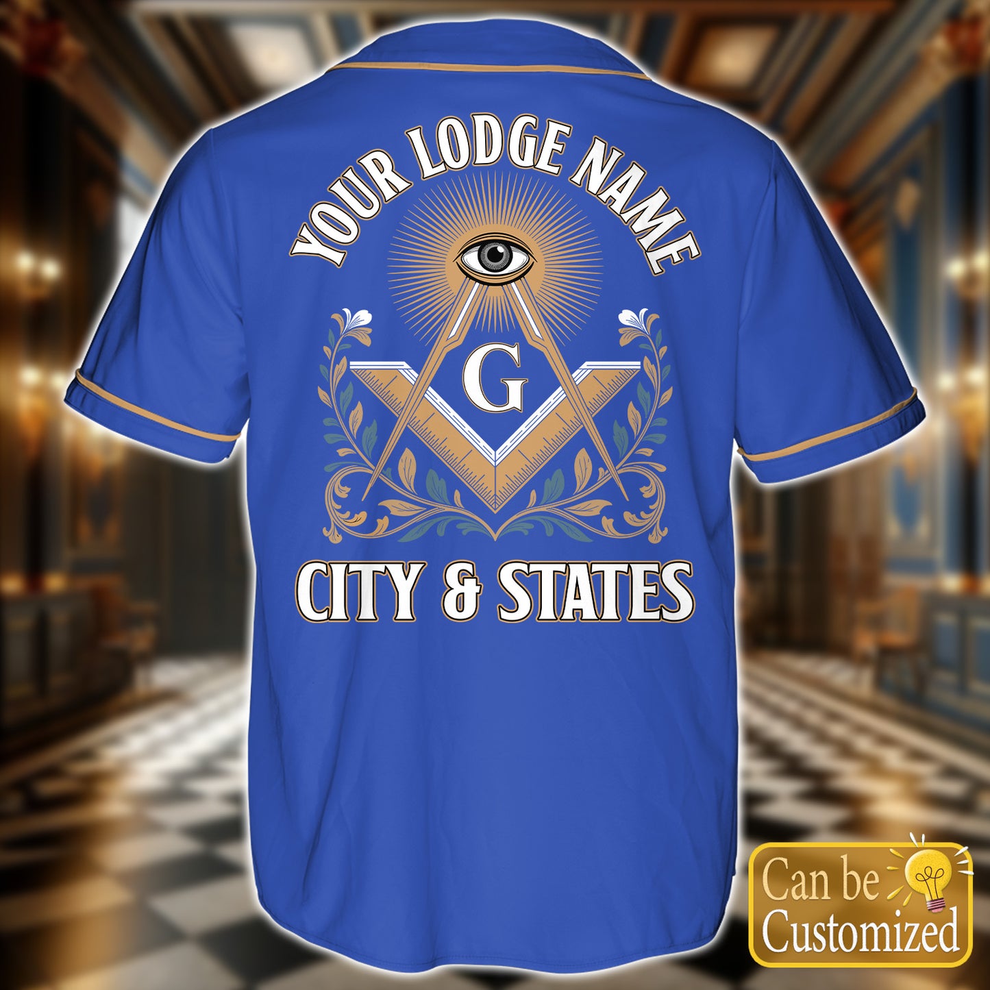 Custom Lodge Name Baseball Jersey