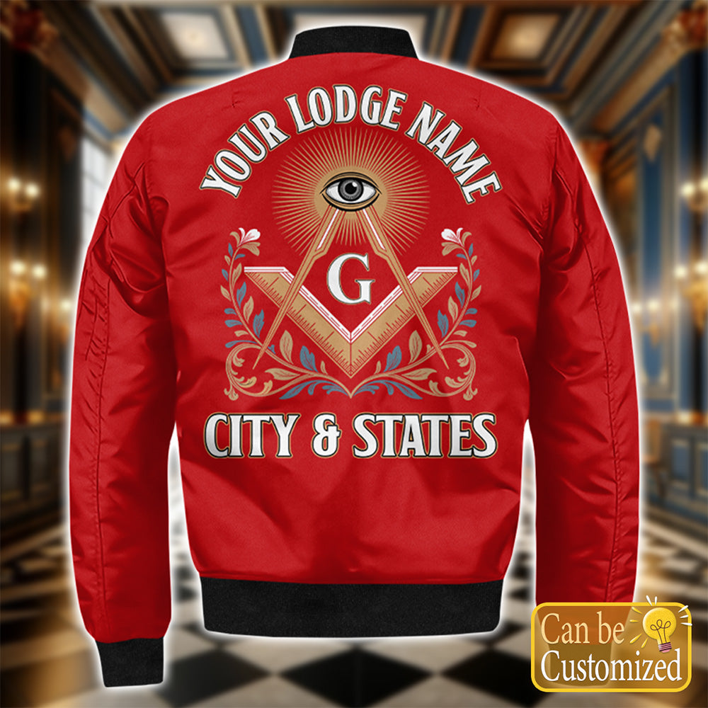 Custom Lodge Name Bomber Jacket