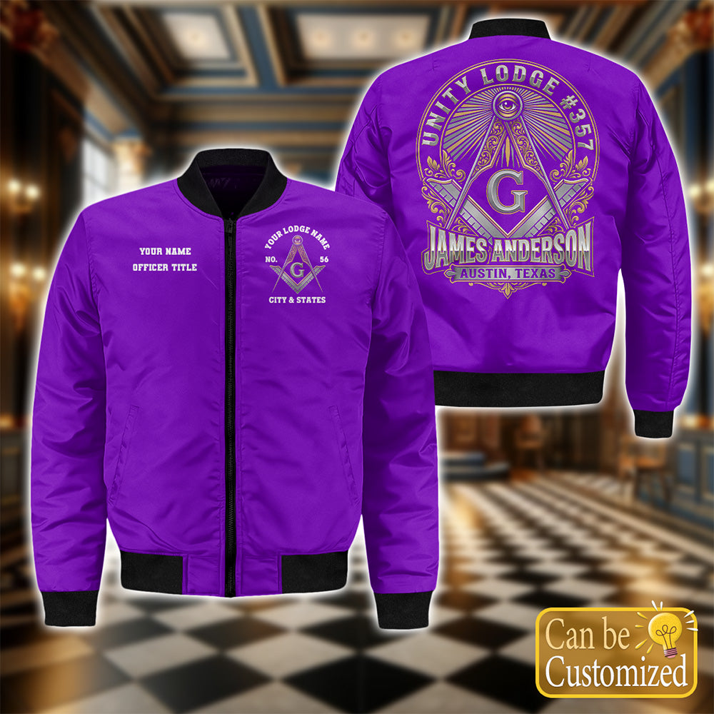 Custom Masonic Bomber Jacket
