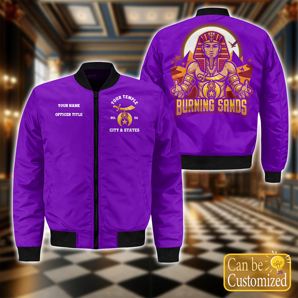 Custom Noble Shriner Burning Sands Bomber Jacket
