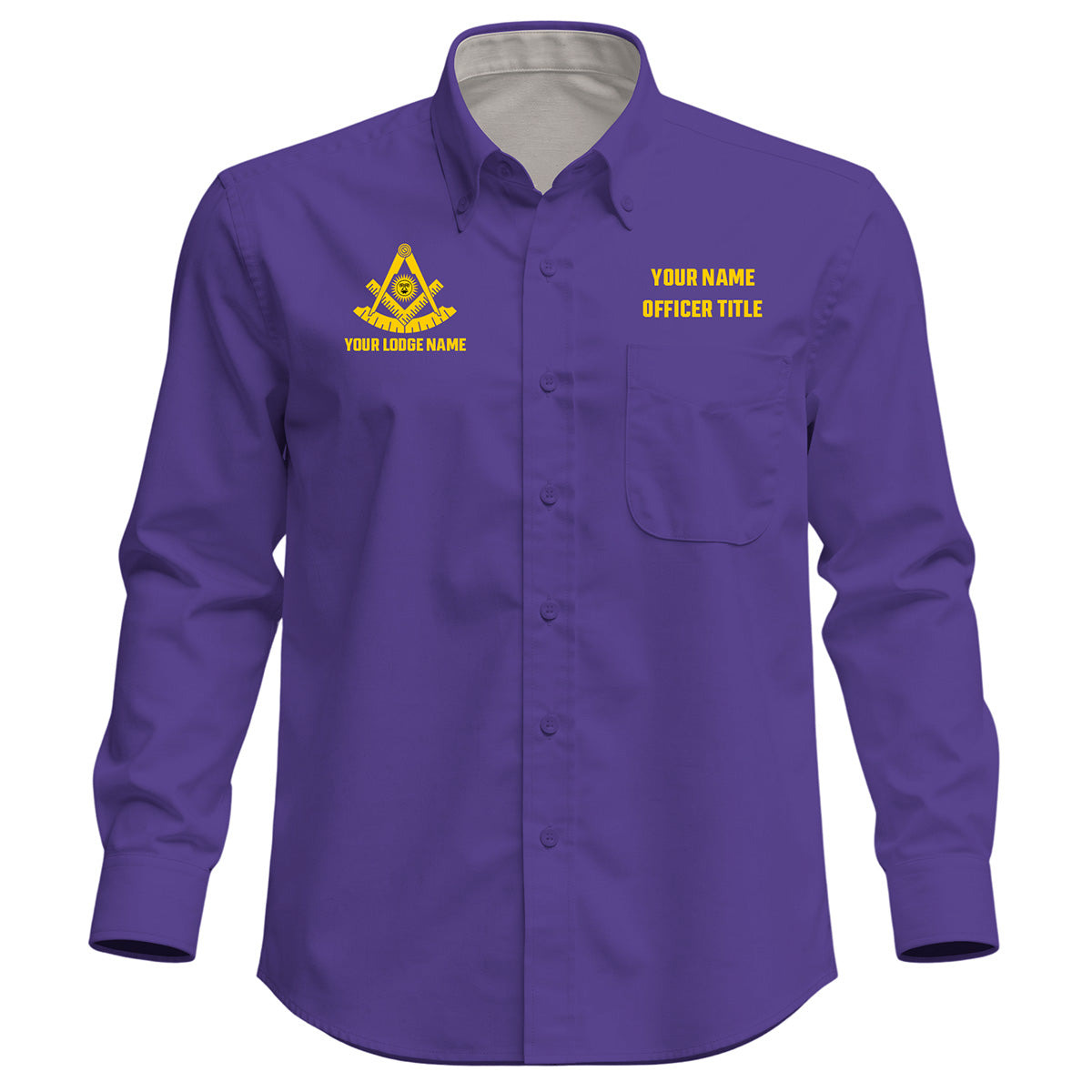 Custom Past Master Embroidered Button-Down Shirt
