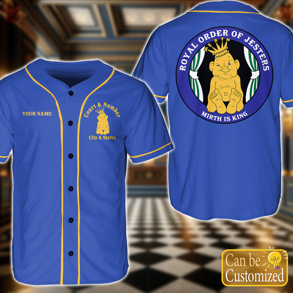 Custom Royal Order of Jesters Baseball Jersey