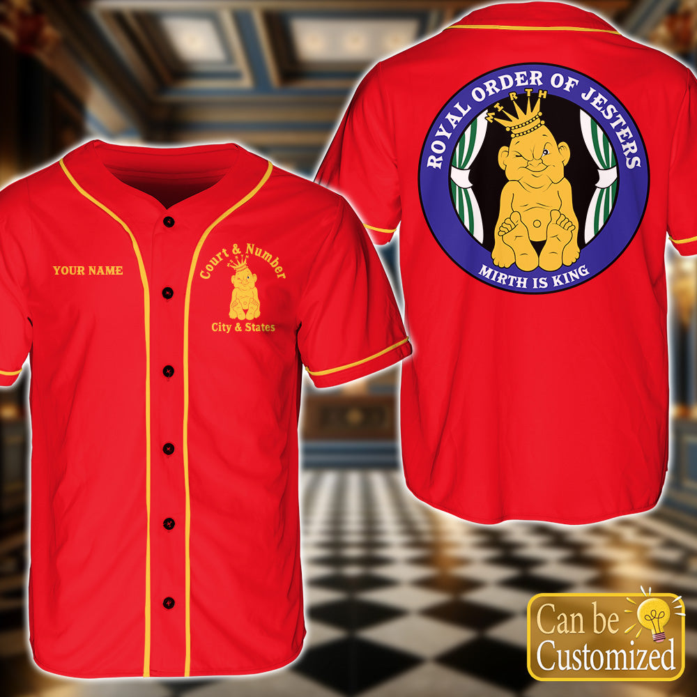 Custom Royal Order of Jesters Baseball Jersey