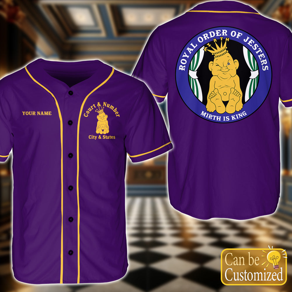 Custom Royal Order of Jesters Baseball Jersey