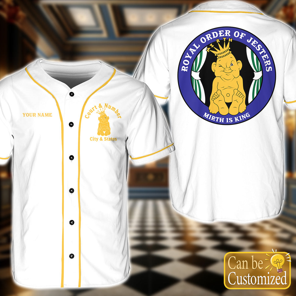 Custom Royal Order of Jesters Baseball Jersey