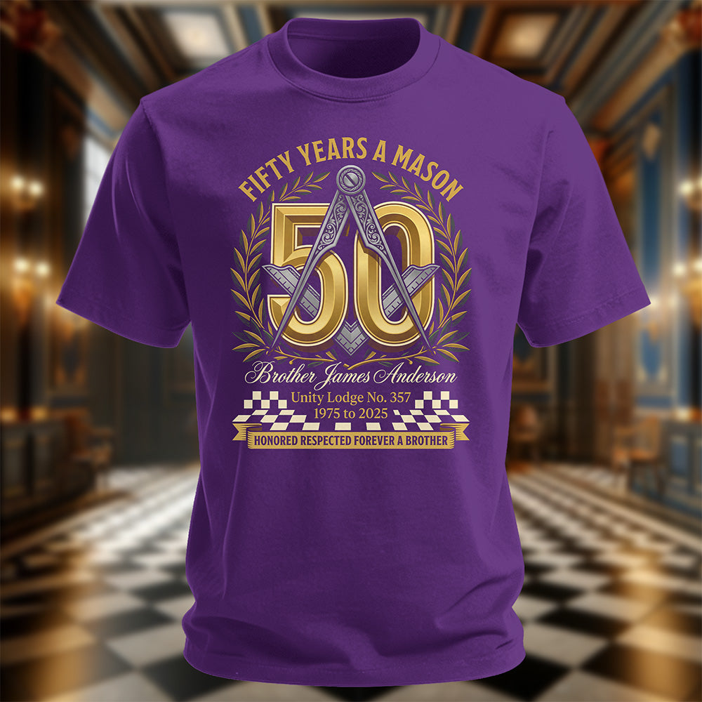 Custom T-Shirt - Years A Mason Milestone