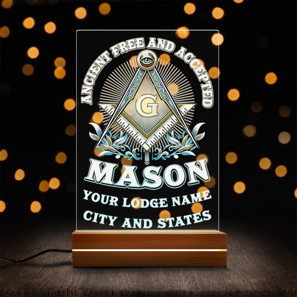 Custom Ancient Free & Accepted Masons Night Light