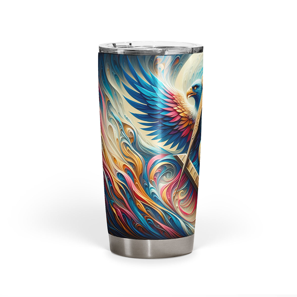 Double-Headed Eagle Square & Compass Masonic Tumbler