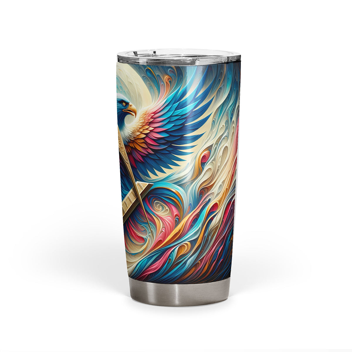 Double-Headed Eagle Square & Compass Masonic Tumbler