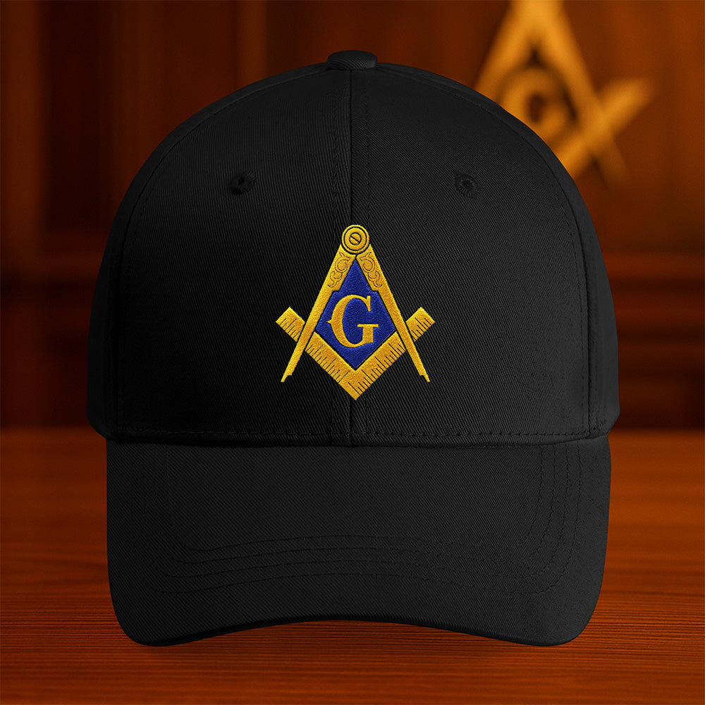Square and Compass Hat - Embroidered