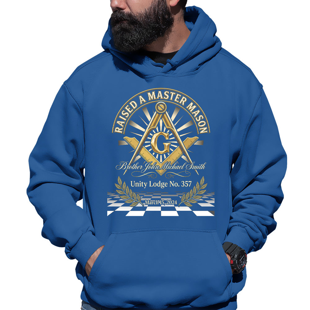 Personalized Master Mason Raising Day Hoodie