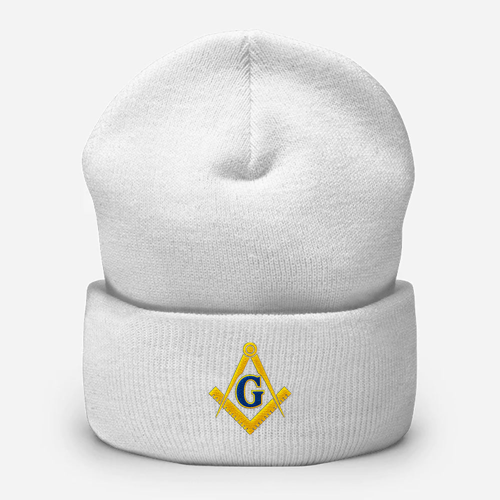 Square and Compass Beanie - Embroidered