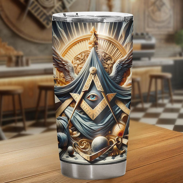 Square and Compass Masonic Tumbler