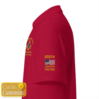 250th Anniversary USA Custom Embroidered Polo Shirt