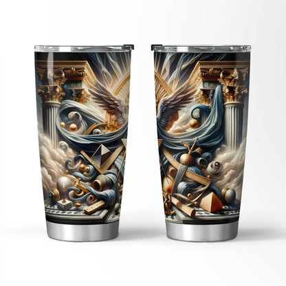 Square and Compass Masonic Tumbler