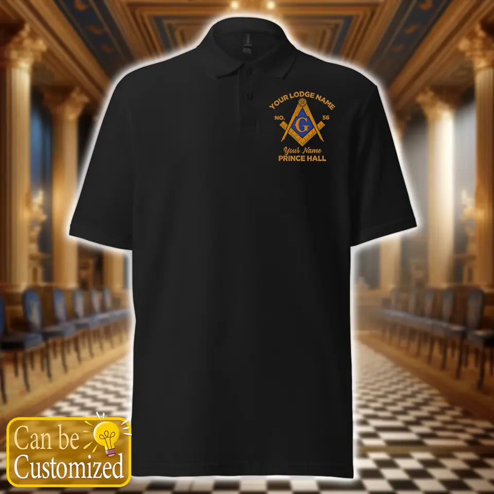 Custom Prince Hall Embroidered Polo Shirt