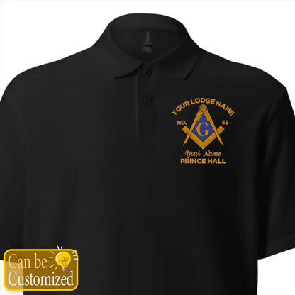 Custom Prince Hall Embroidered Polo Shirt