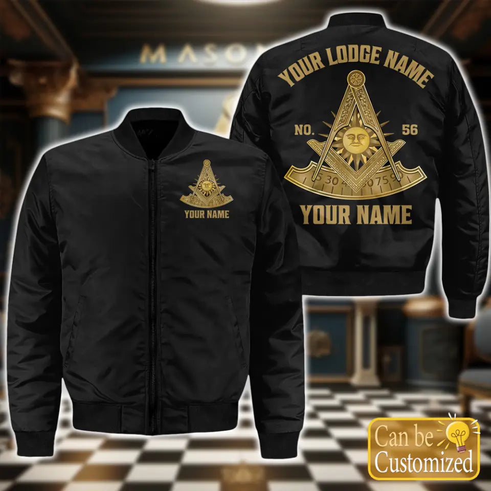 Custom Past Master Masonic Bomber Jacket
