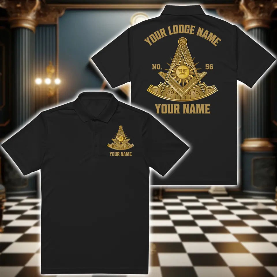 Custom Past Master Masonic Polo Shirt