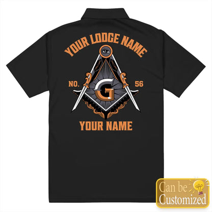 Custom Masonic Printed Polo Shirt