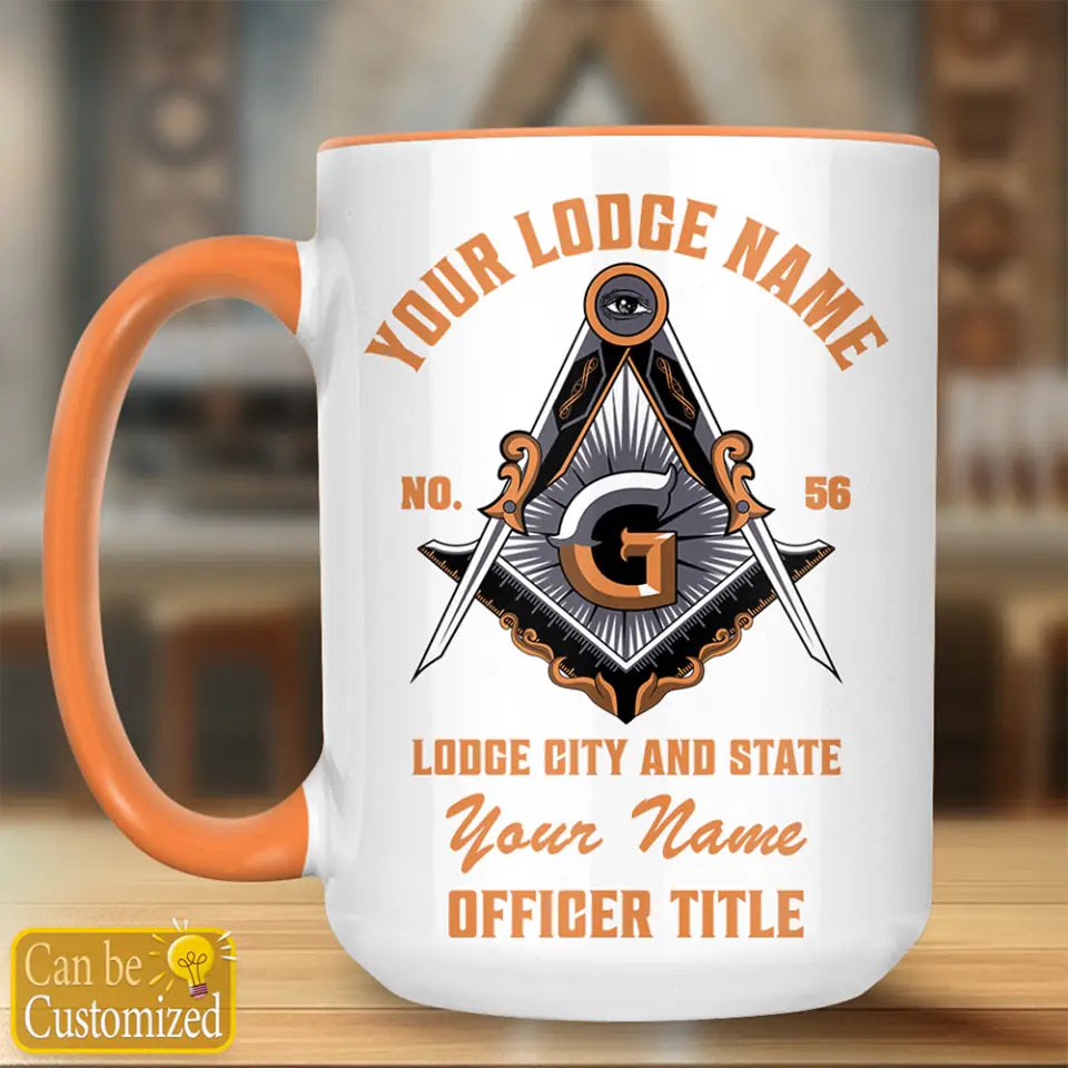 Custom Masonic Accent Two-Tone Mug