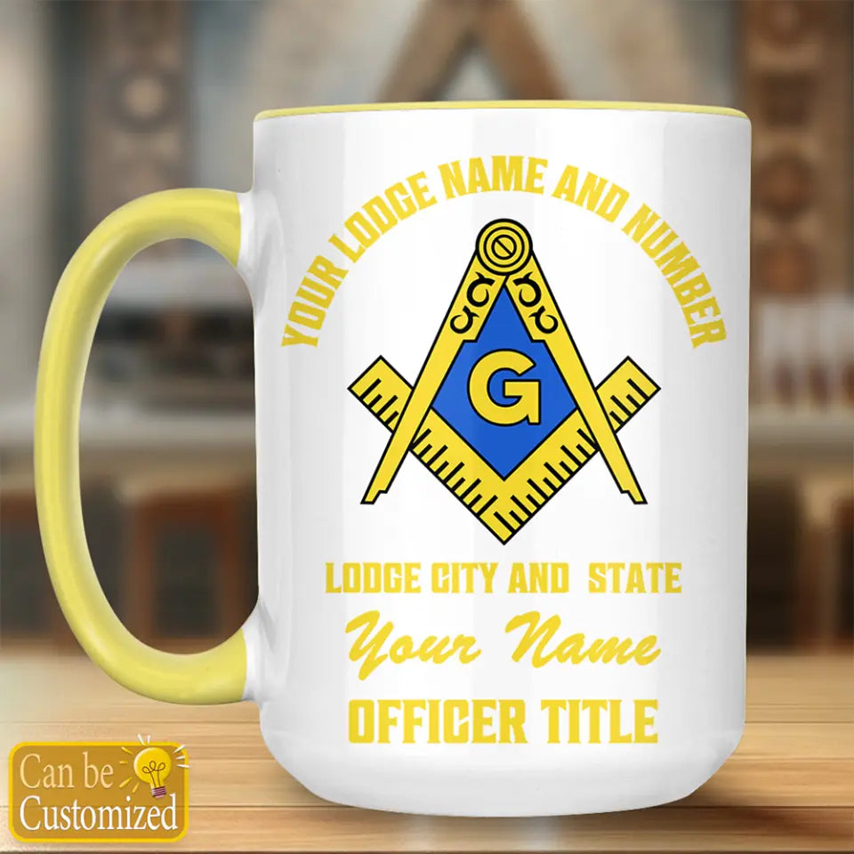 Custom Masonic Accent Two-Tone Mug