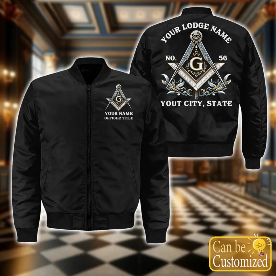 Custom Masonic Bomber Jacket