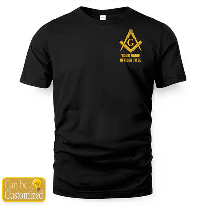 Custom Masonic T-Shirt with Lodge Information, Officer Title, and More