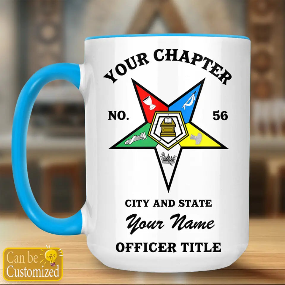 Custom Order Of The Eastern Star Accent Two-Tone Mug