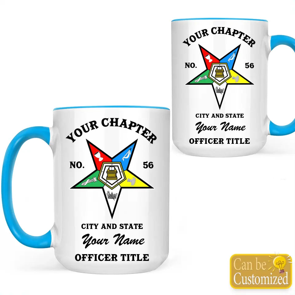 Custom Order Of The Eastern Star Accent Two-Tone Mug