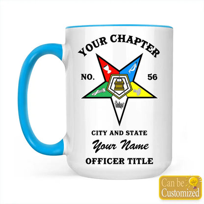 Custom Order Of The Eastern Star Accent Two-Tone Mug