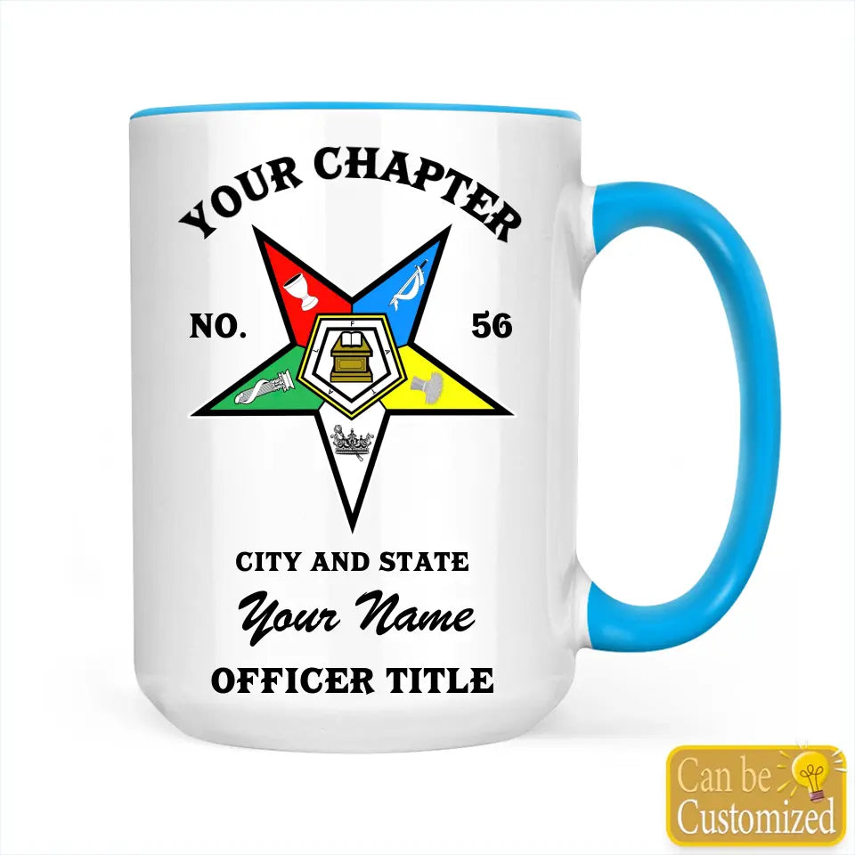 Custom Order Of The Eastern Star Accent Two-Tone Mug