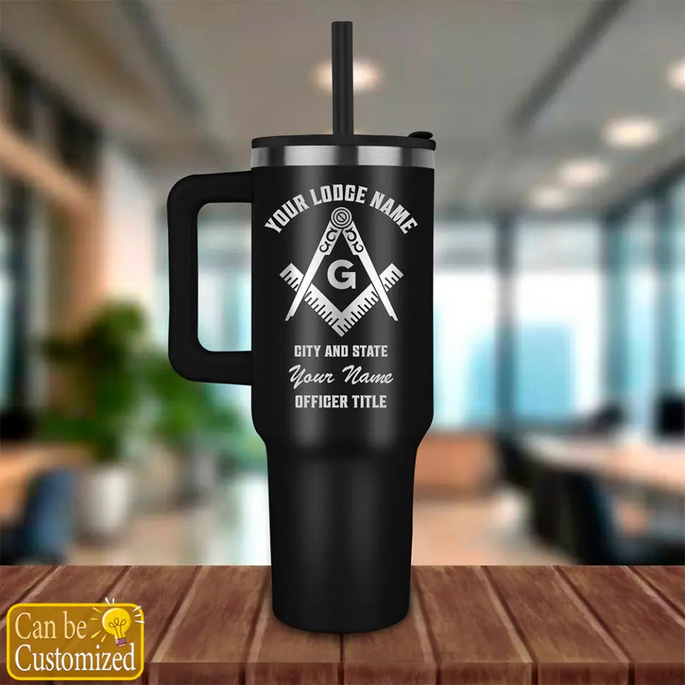 Custom Laser Engraved Masonic Tumbler