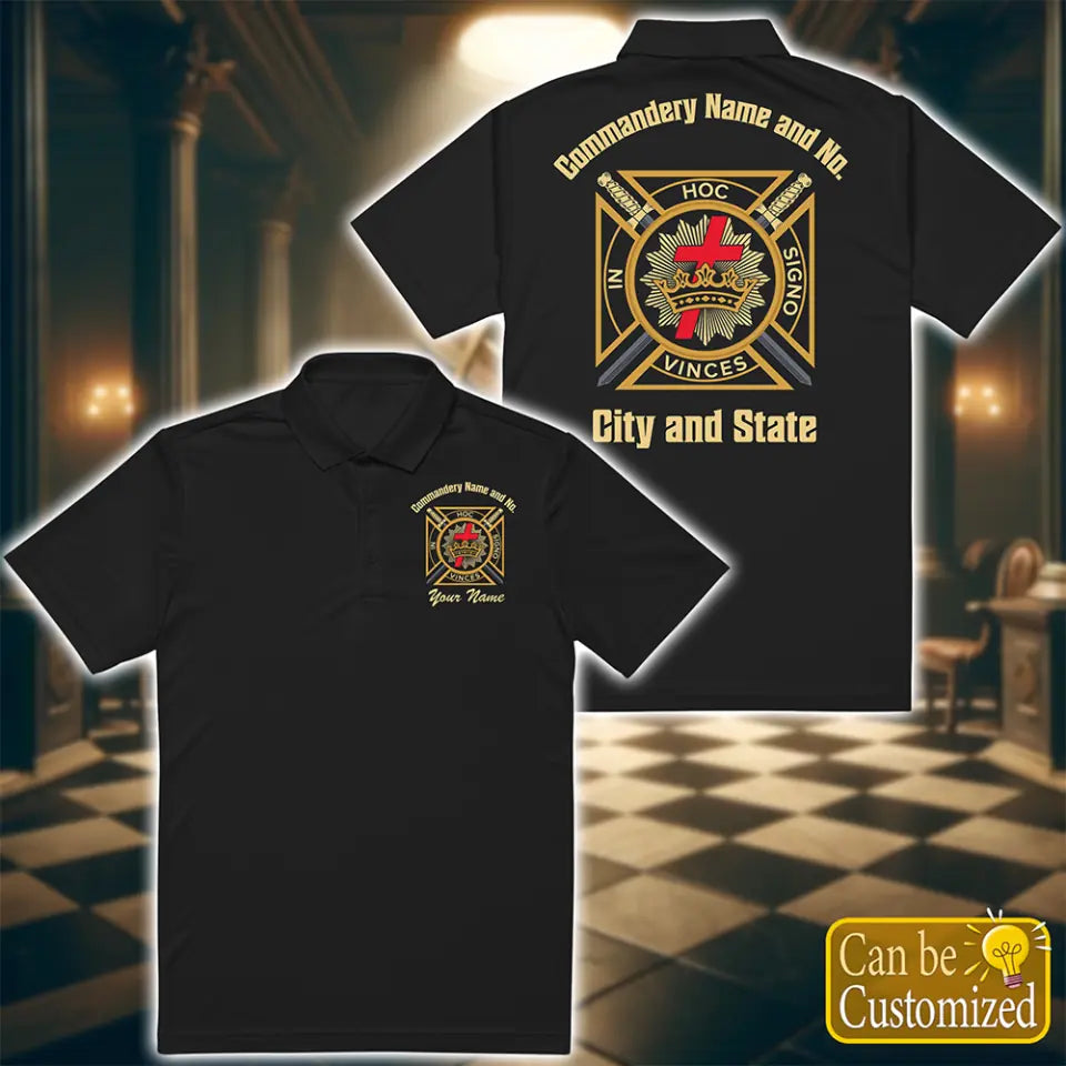 Custom Knights Templar Commandery Polo Shirt