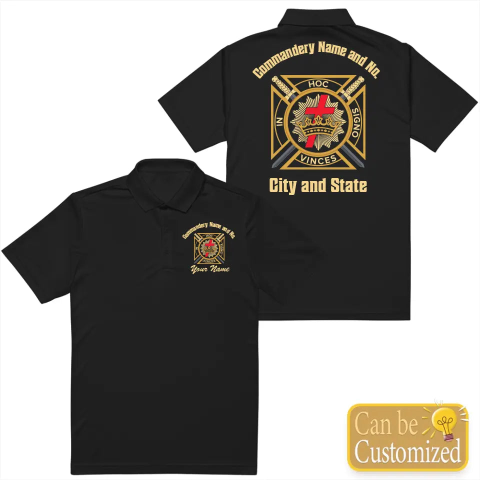 Custom Knights Templar Commandery Polo Shirt