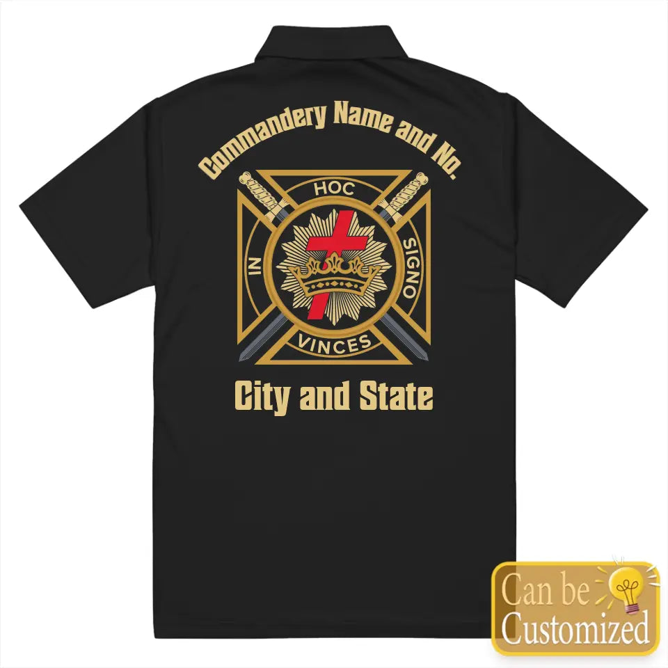 Custom Knights Templar Commandery Polo Shirt