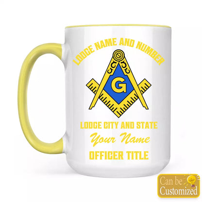 Custom Masonic Accent Two-Tone Mug