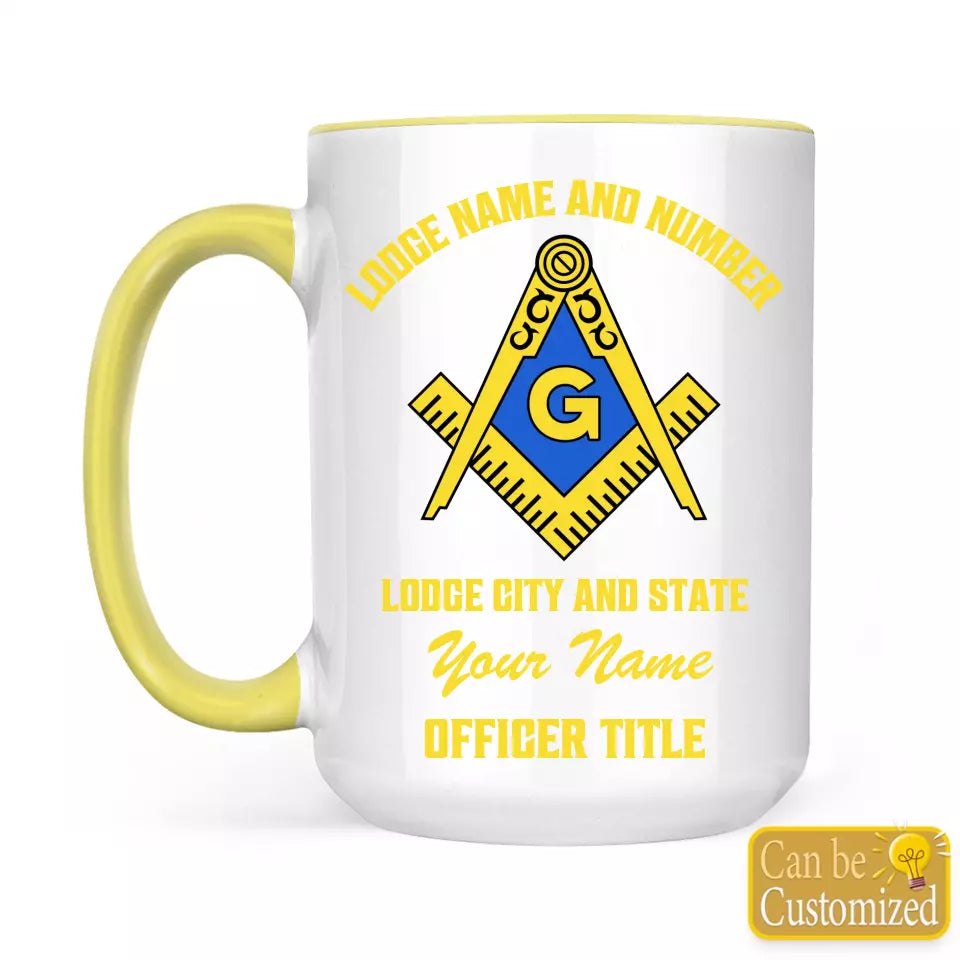 Custom Masonic Accent Two-Tone Mug