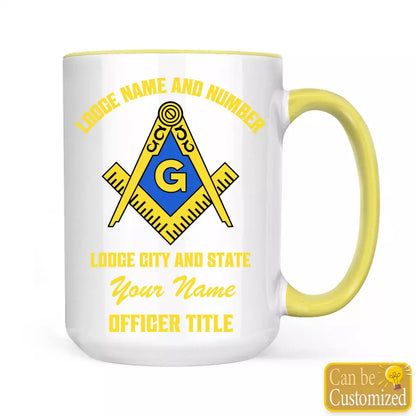 Custom Masonic Accent Two-Tone Mug