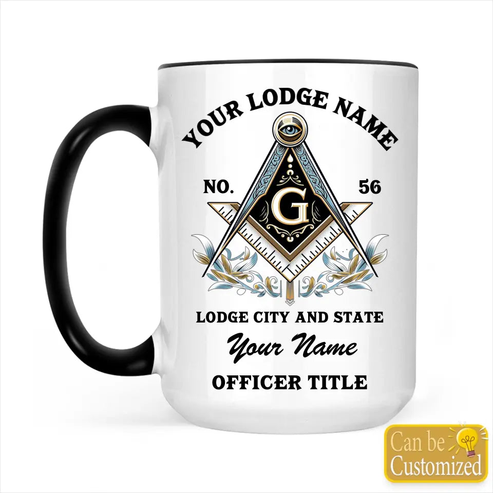 Custom Masonic Accent Two-Tone Mug