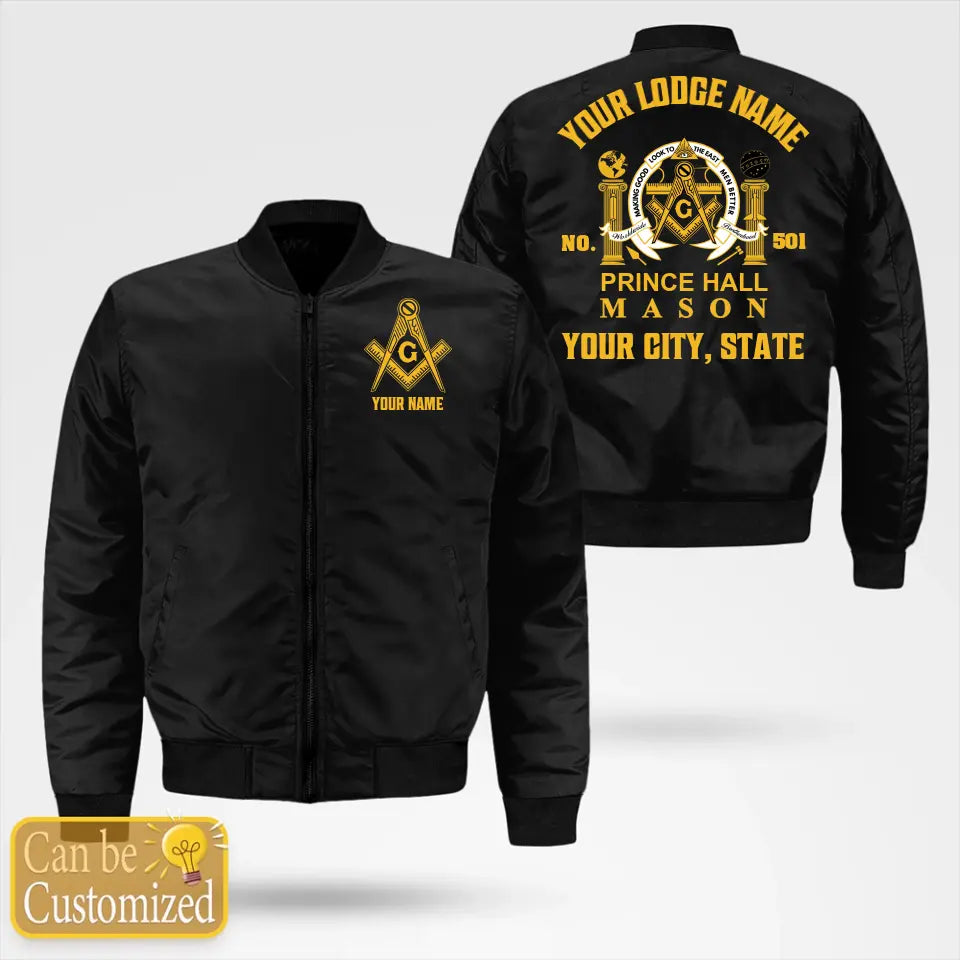 Custom Masonic Brotherhood Bomber Jacket