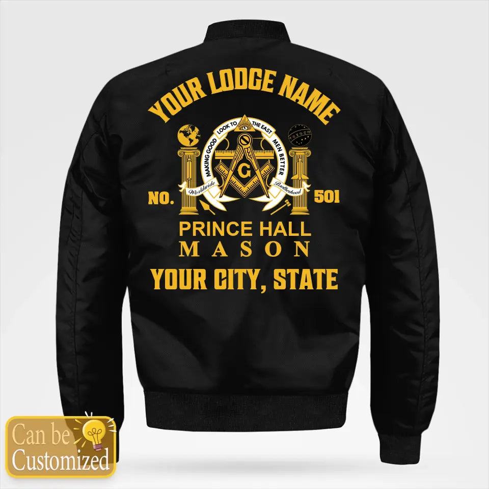 Custom Masonic Brotherhood Bomber Jacket